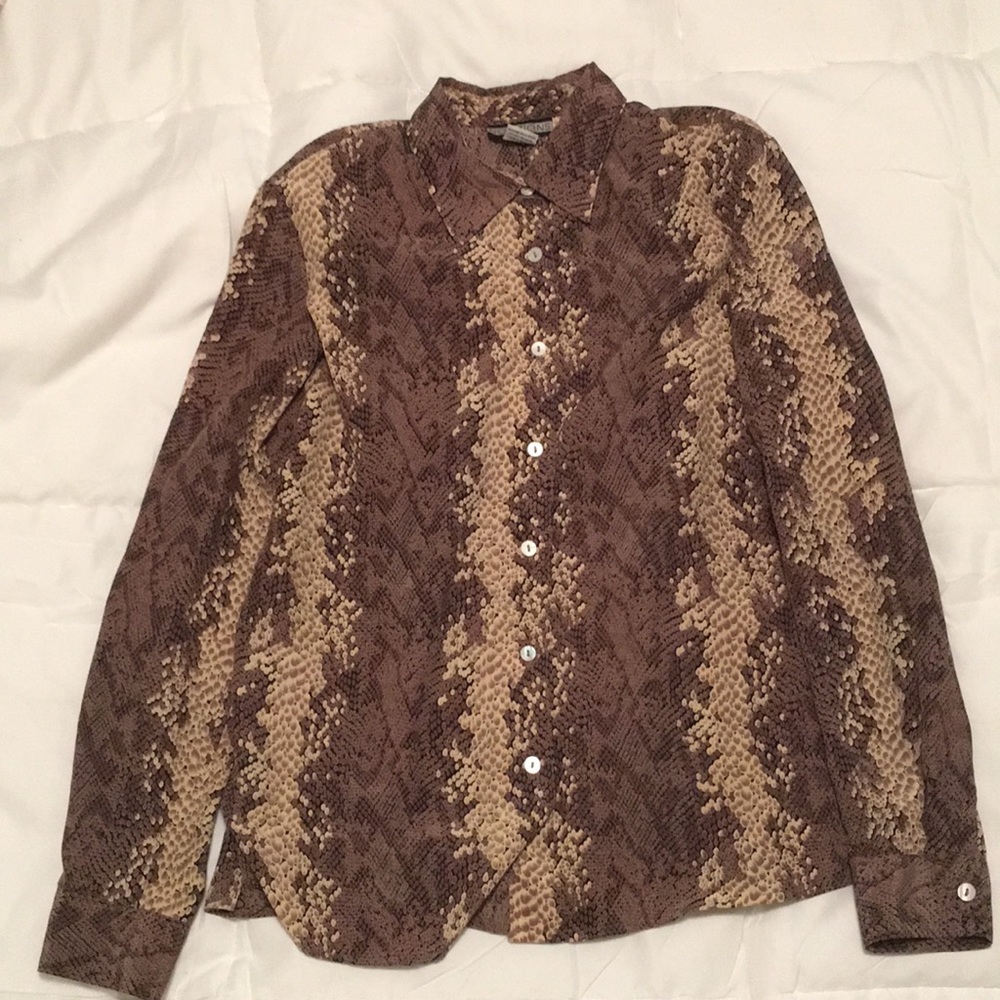 Snakeprinted Buttondown